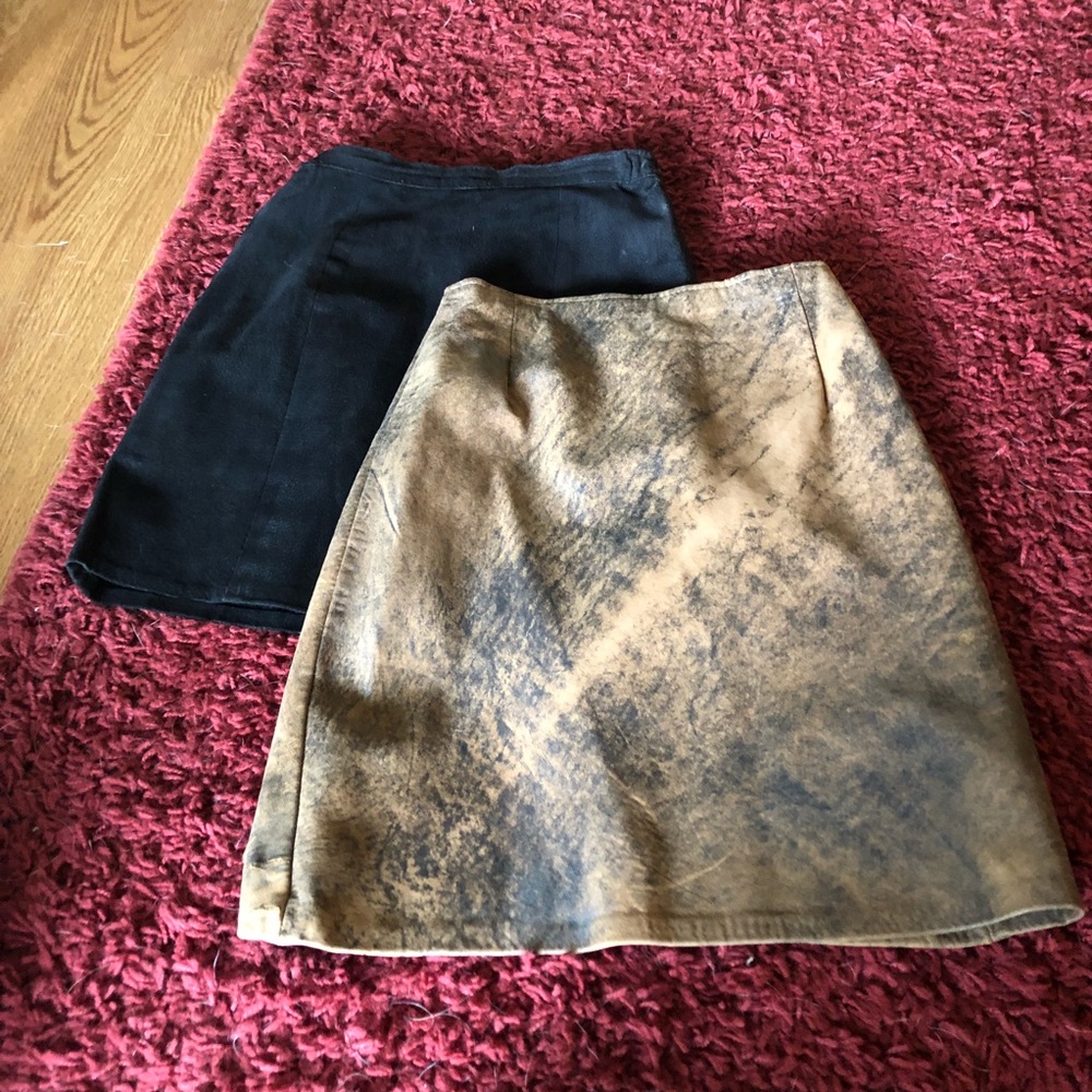 Leather skirts